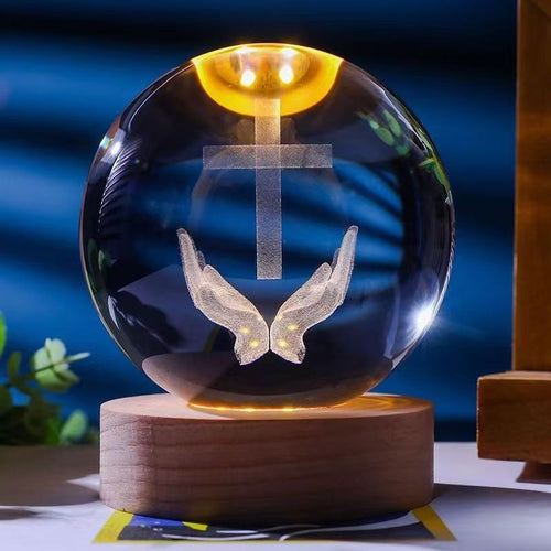DEDICATE HAND CROSS CHRISTGLOW LAMP